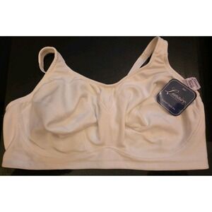 46 DD New Lunaire #11111  Coolmax Underwire Sports Bra White